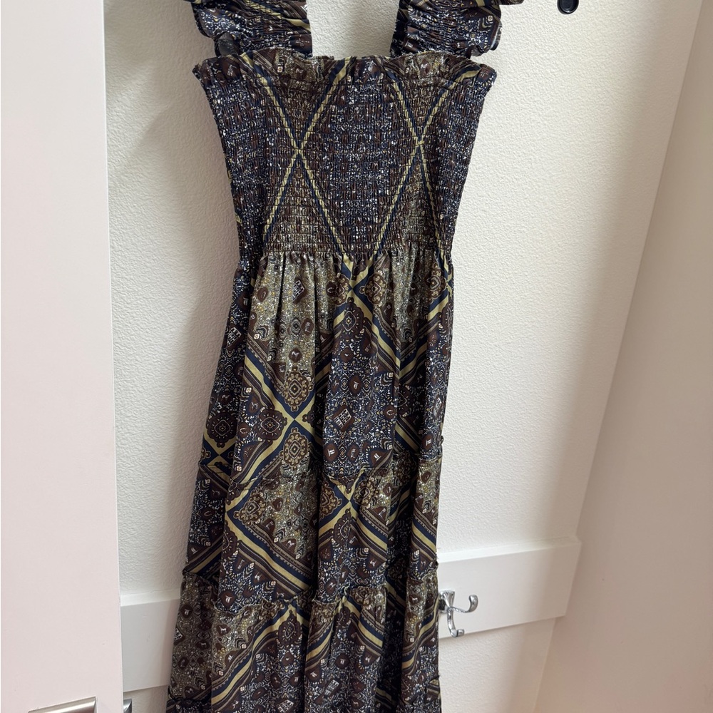 Chic Black and Brown Maxi Dress